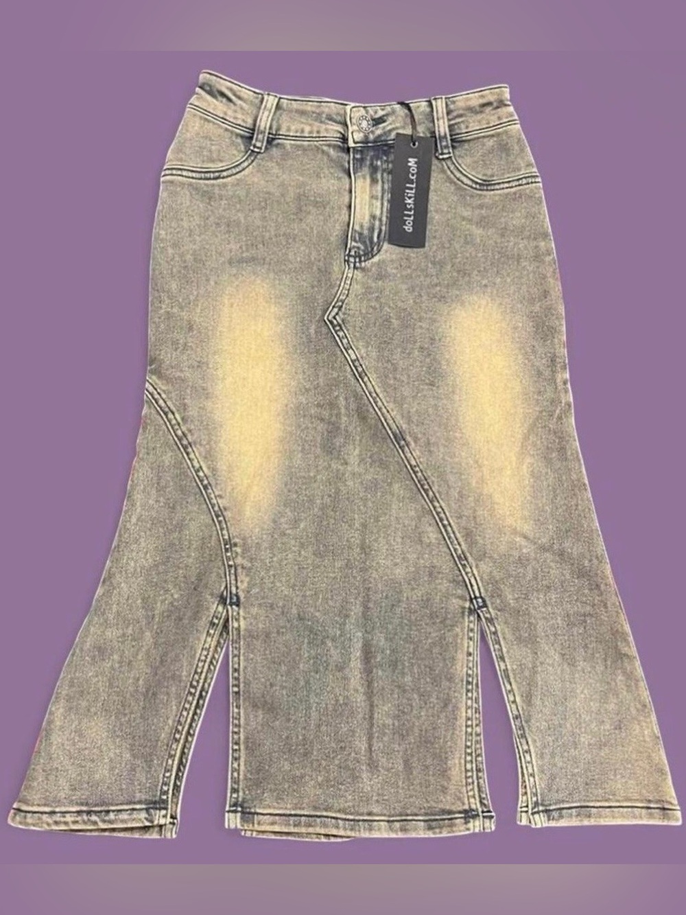Delias x Dolls Kill - STAND ON BUSINESS MIDI SKIRT